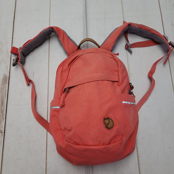 Fjallraven Raven canvas mini rucksack backpack coral daypack G-1000 - Picture 1 of 10
